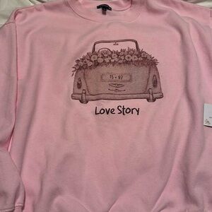 Taylor Swift Pink "Love Story" Car Graphic Sweatshirt w/87&13 license plate